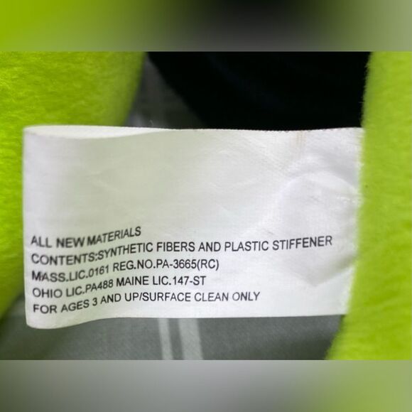 Vtg 90s Nanco Slinky Pets Neon Green Alien Big Head Large 17” - 27” Long Plush - Picture 4 of 16